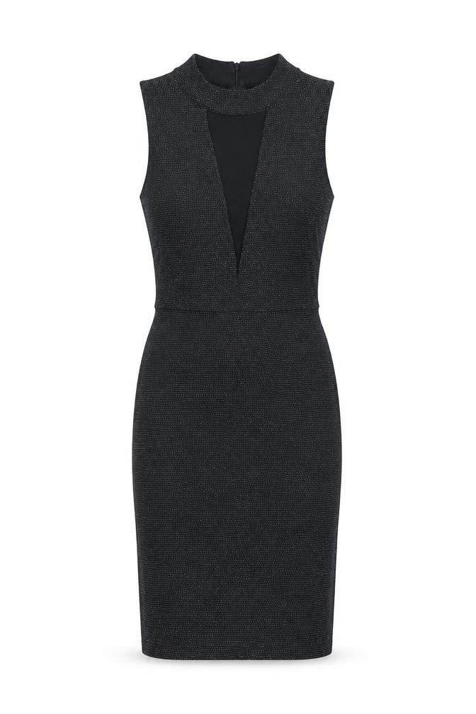 Front view of New Look women’s black bodycon, size UK 6