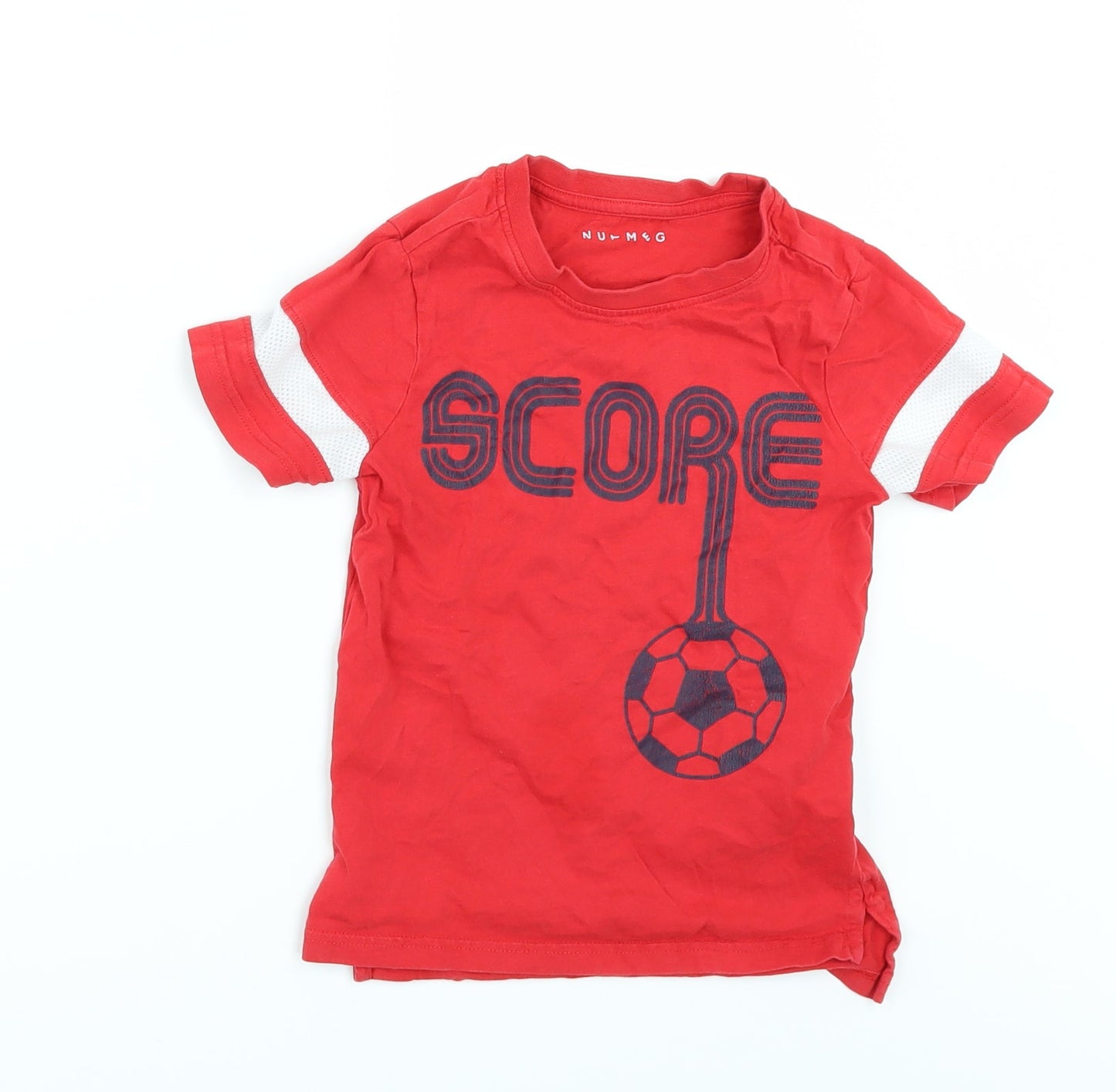 Nutmeg Boys Red   Basic T-Shirt Size 5-6 Years
