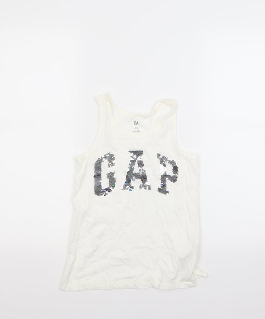 Gap Girls White   Basic Tank Size 8 Years