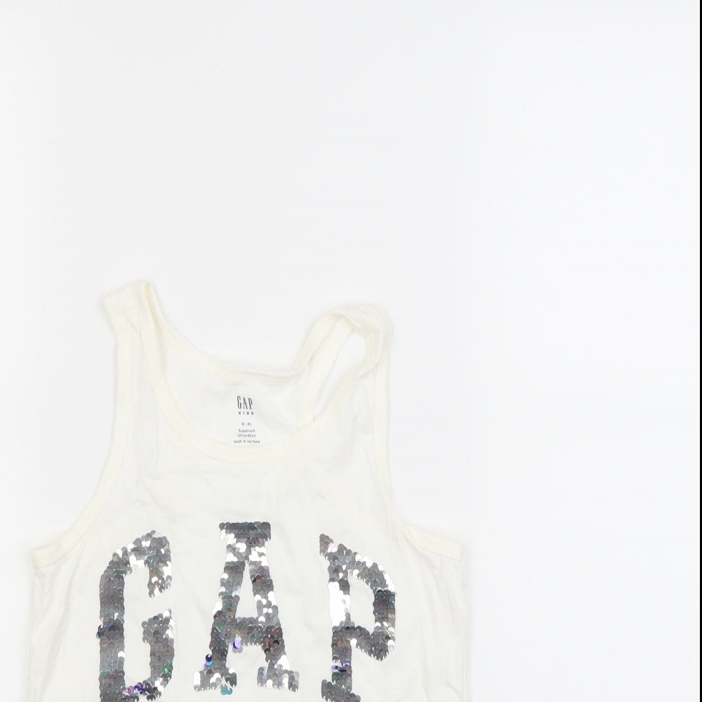 Gap Girls White   Basic Tank Size 8 Years