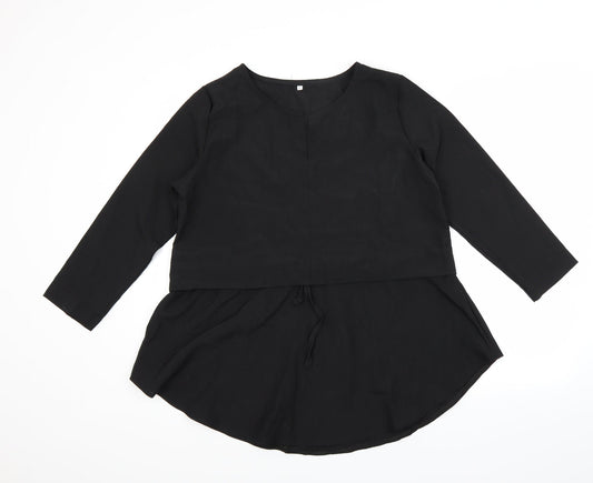 Preworn Womens Black   Basic Blouse Size L