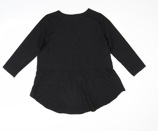 Preworn Womens Black   Basic Blouse Size L