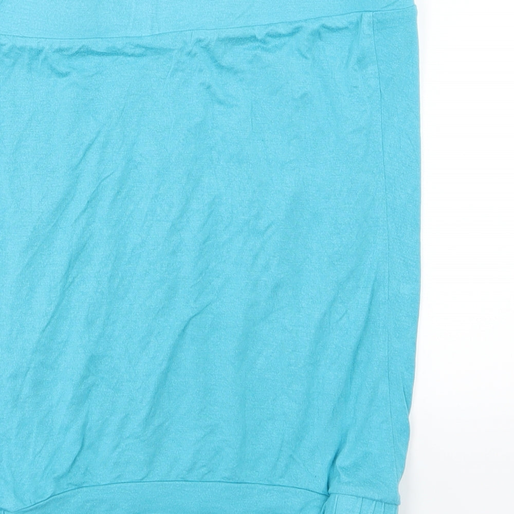 Pattyboutik Womens Blue  Jersey Basic T-Shirt Size M
