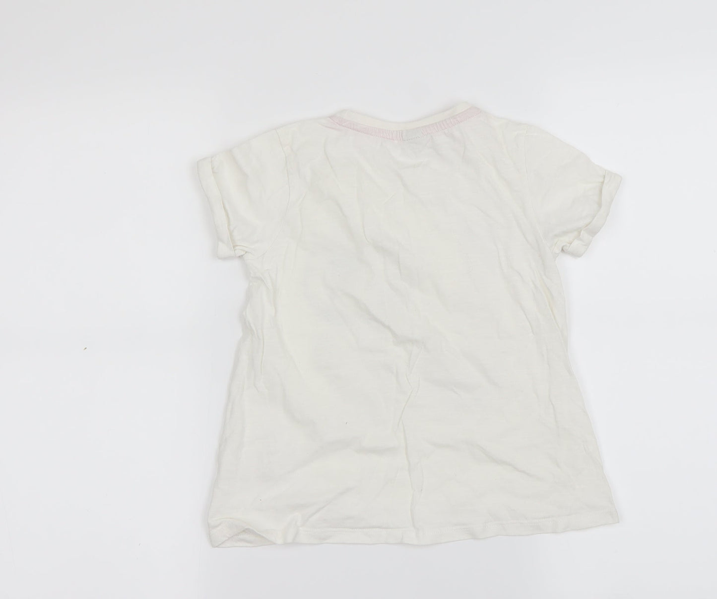 TU Girls White   Basic T-Shirt Size 7 Years