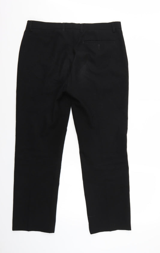 Peacocks Womens Black   Trousers  Size 34 L29 in
