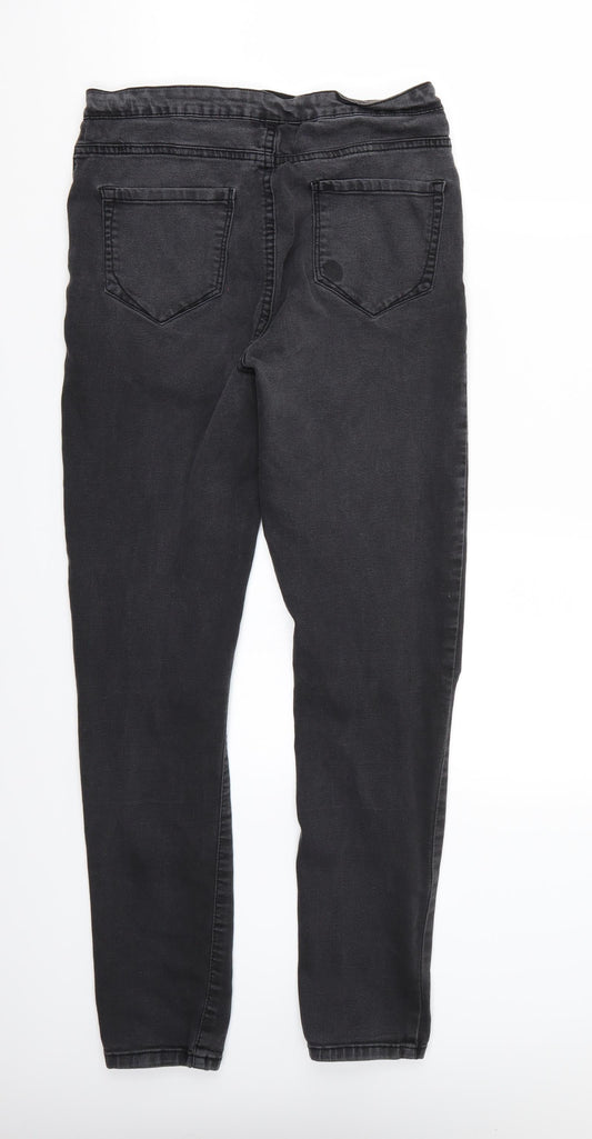 Denim & Co. Womens Black   Straight Jeans Size 14 L31 in