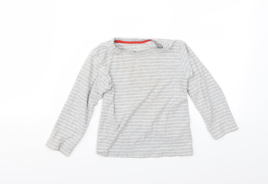 Matalan Boys Grey Striped  Basic T-Shirt Size 3 Years