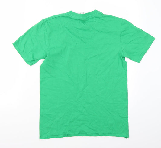 Gildan Boys Green  Rayon Basic T-Shirt Size S