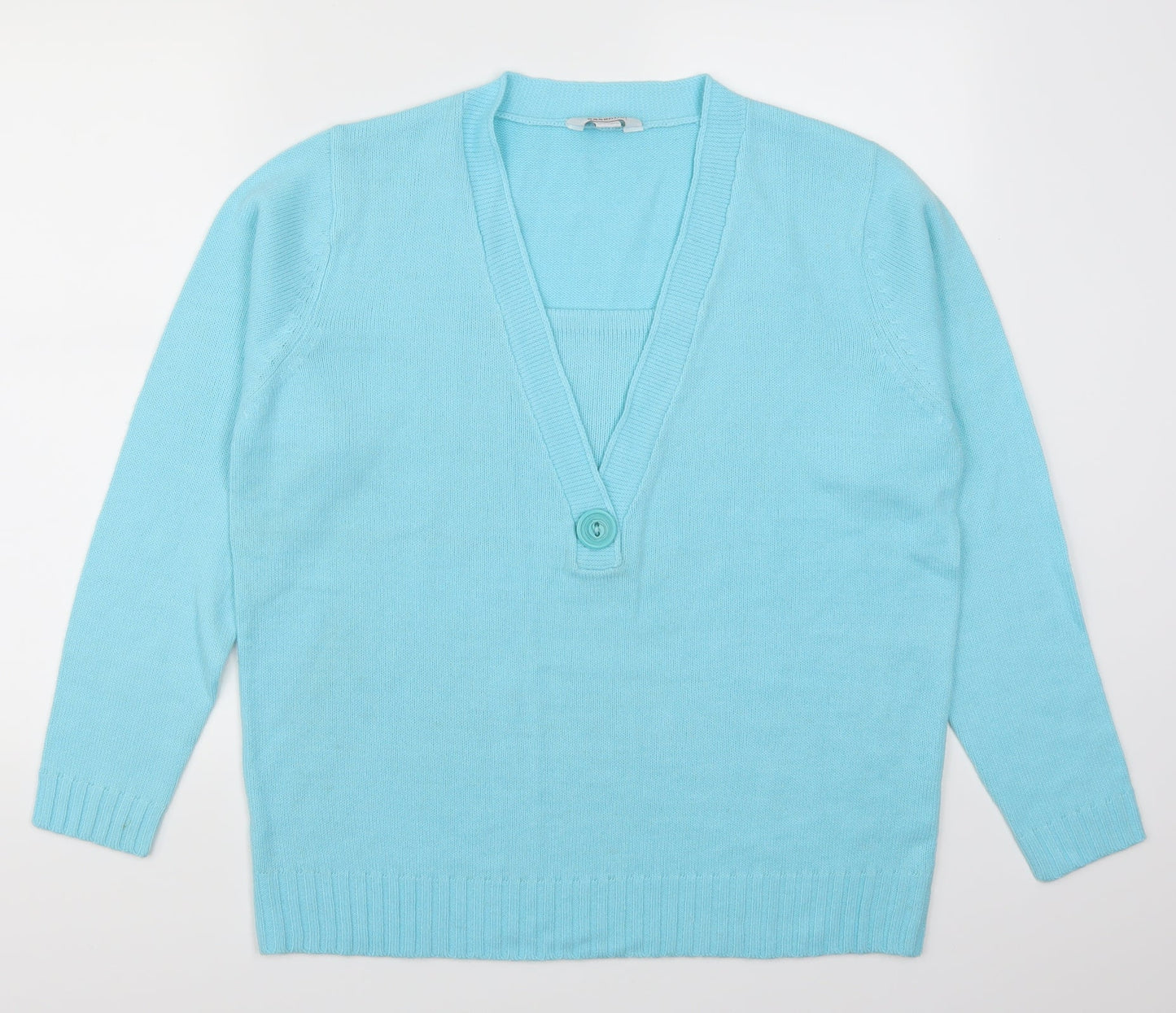 Essential Collection Womens Blue   Pullover Jumper Size 16