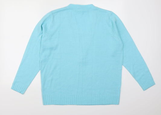Essential Collection Womens Blue   Pullover Jumper Size 16