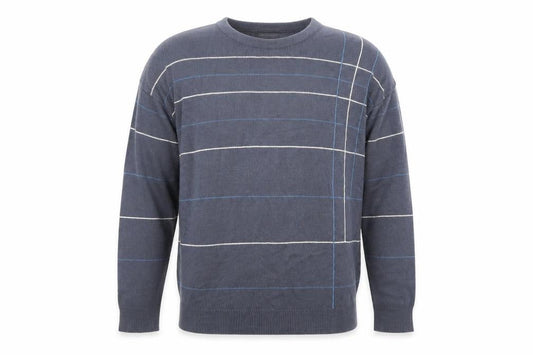 Officers Club Mens Blue Striped  Pullover Jumper Size XL