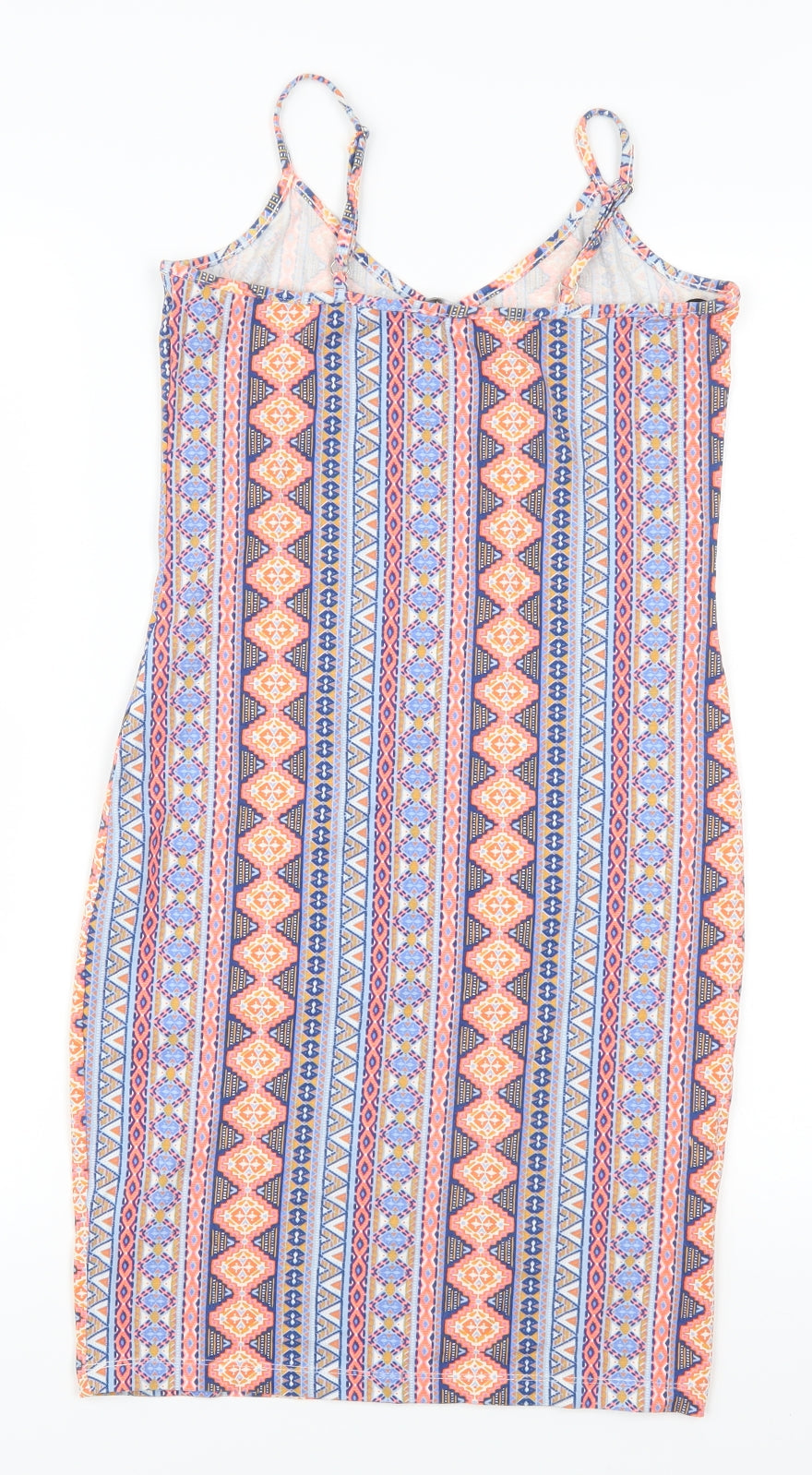 New Look Womens Blue Geometric  Tank Dress  Size 10