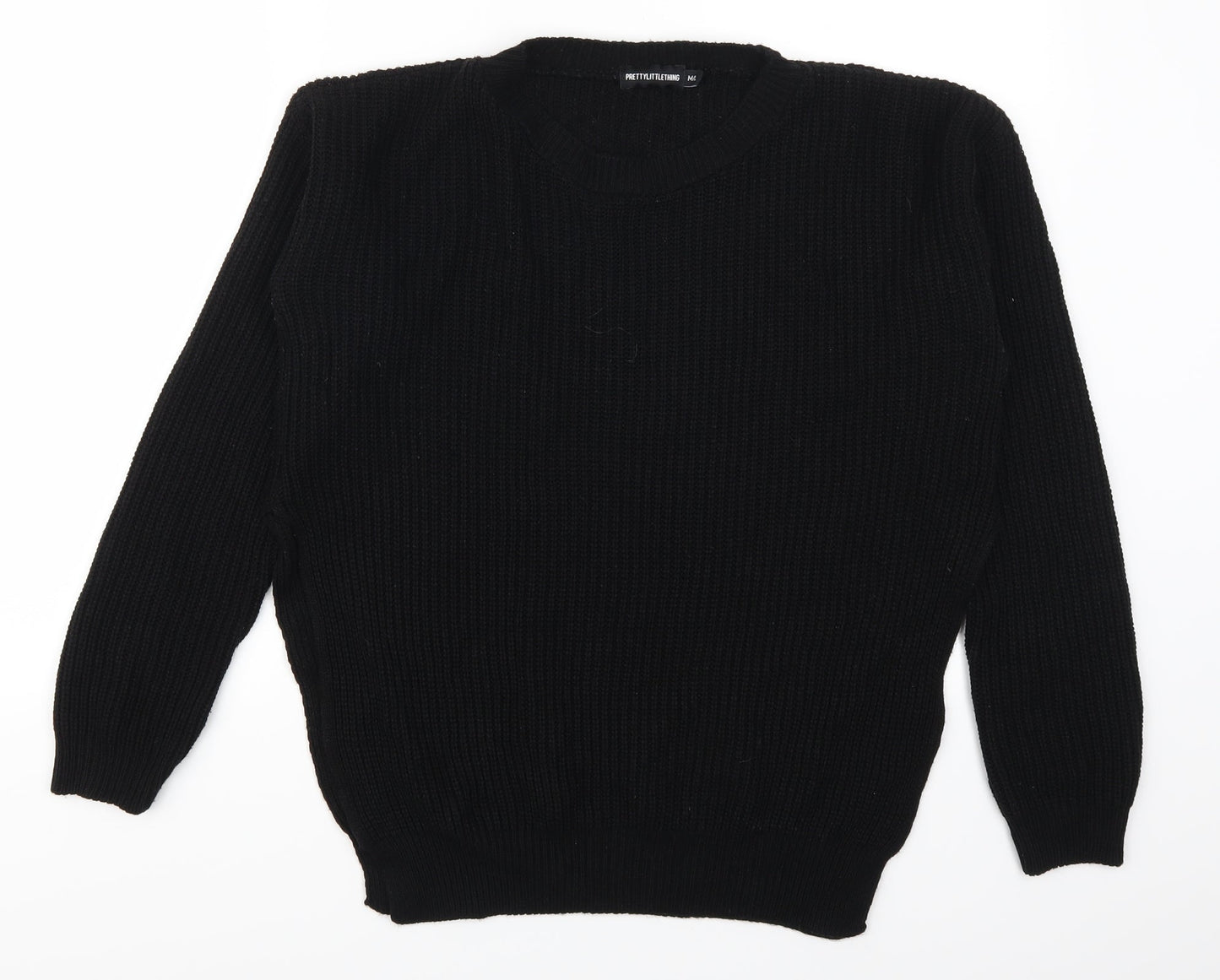 Pretty Little Thing Womens Black   Pullover Jumper Size M