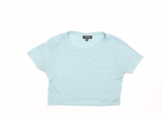 Topshop Womens Blue   Basic T-Shirt Size 10