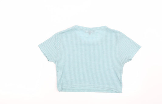 Topshop Womens Blue   Basic T-Shirt Size 10