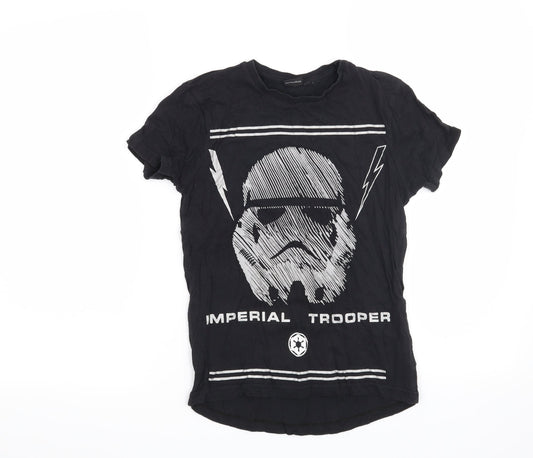 Rebel Boys Black   Basic T-Shirt Size 9-10 Years  - Star Wars
