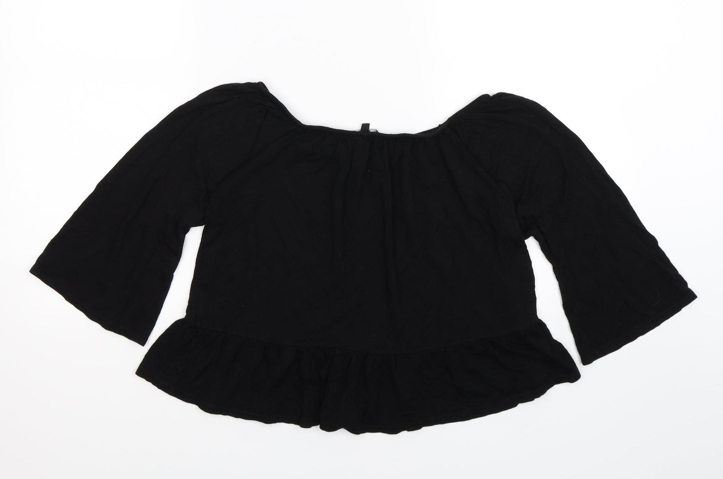 New Look Womens Black   Cropped Blouse Size 12