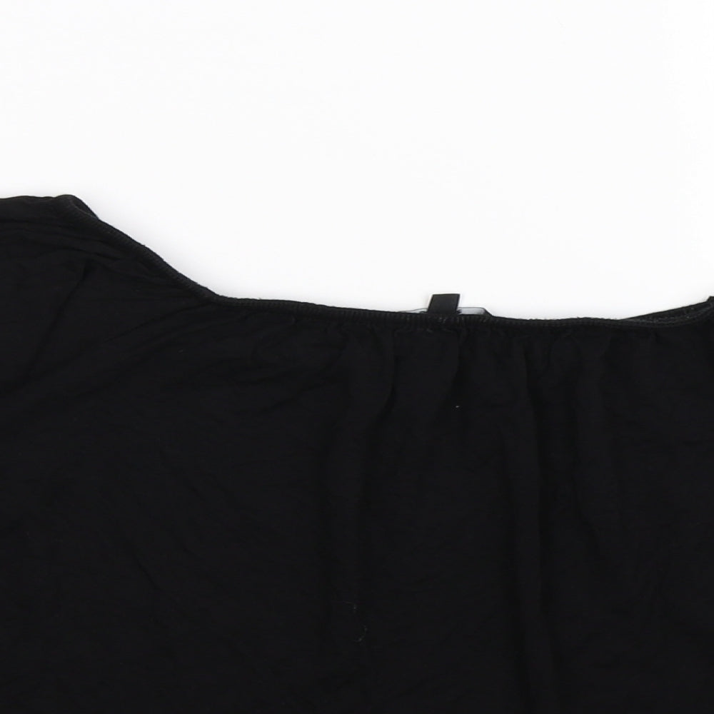 New Look Womens Black   Cropped Blouse Size 12