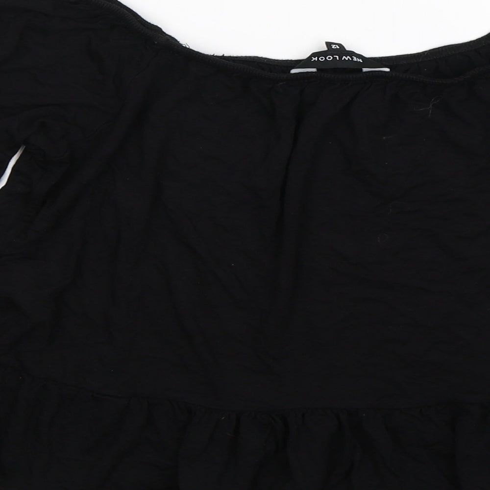 New Look Womens Black   Cropped Blouse Size 12