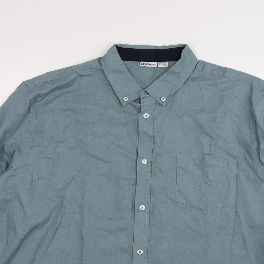 Livergy Mens Blue    Button-Up Size XL