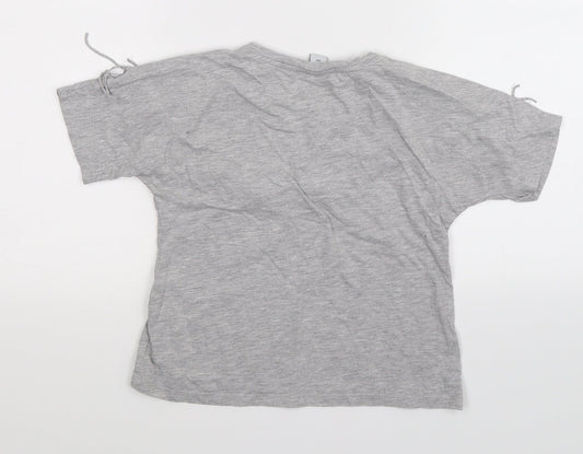 TU Girls Grey   Basic T-Shirt Size 7 Years