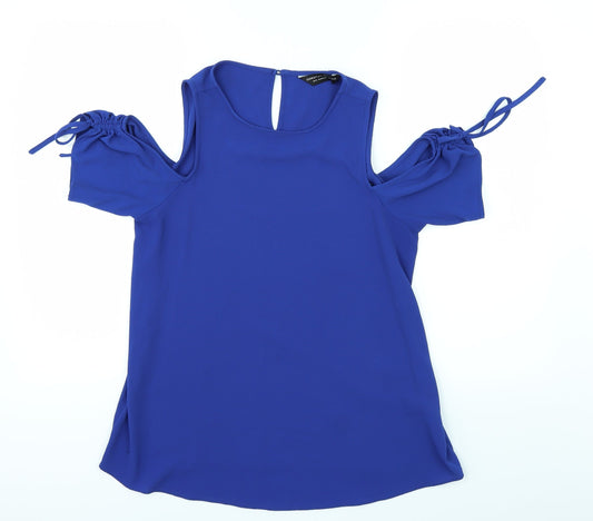Dorothy Perkins Womens Blue   Basic Blouse Size 10