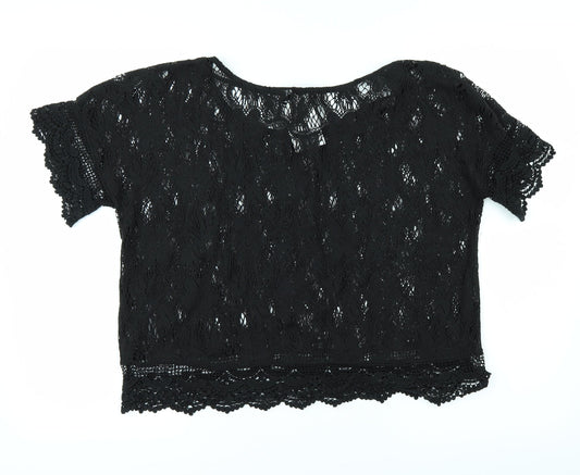 H&M Womens Black   Basic T-Shirt Size 12