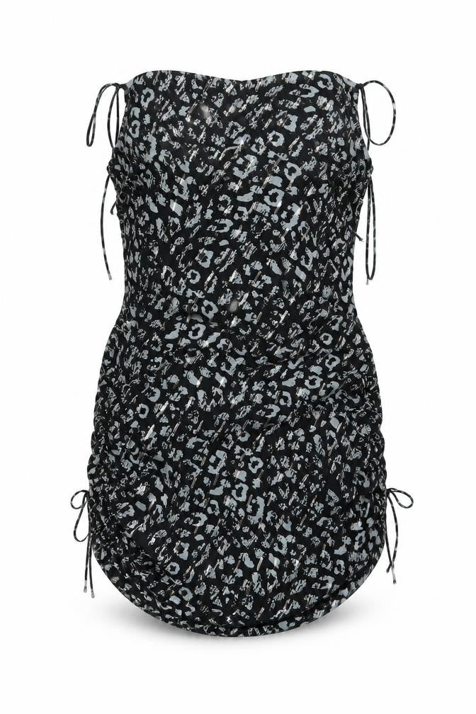 Front view of River Island women’s black a-line, size UK 10