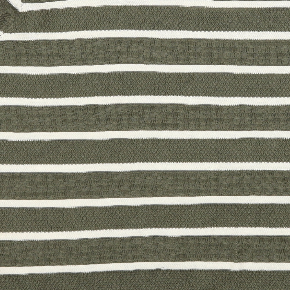 Anthology Womens Green Striped  Pullover Jumper Size 16