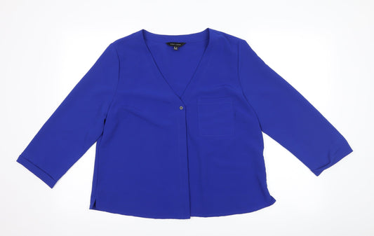 New Look Womens Blue   Basic Button-Up Size 14