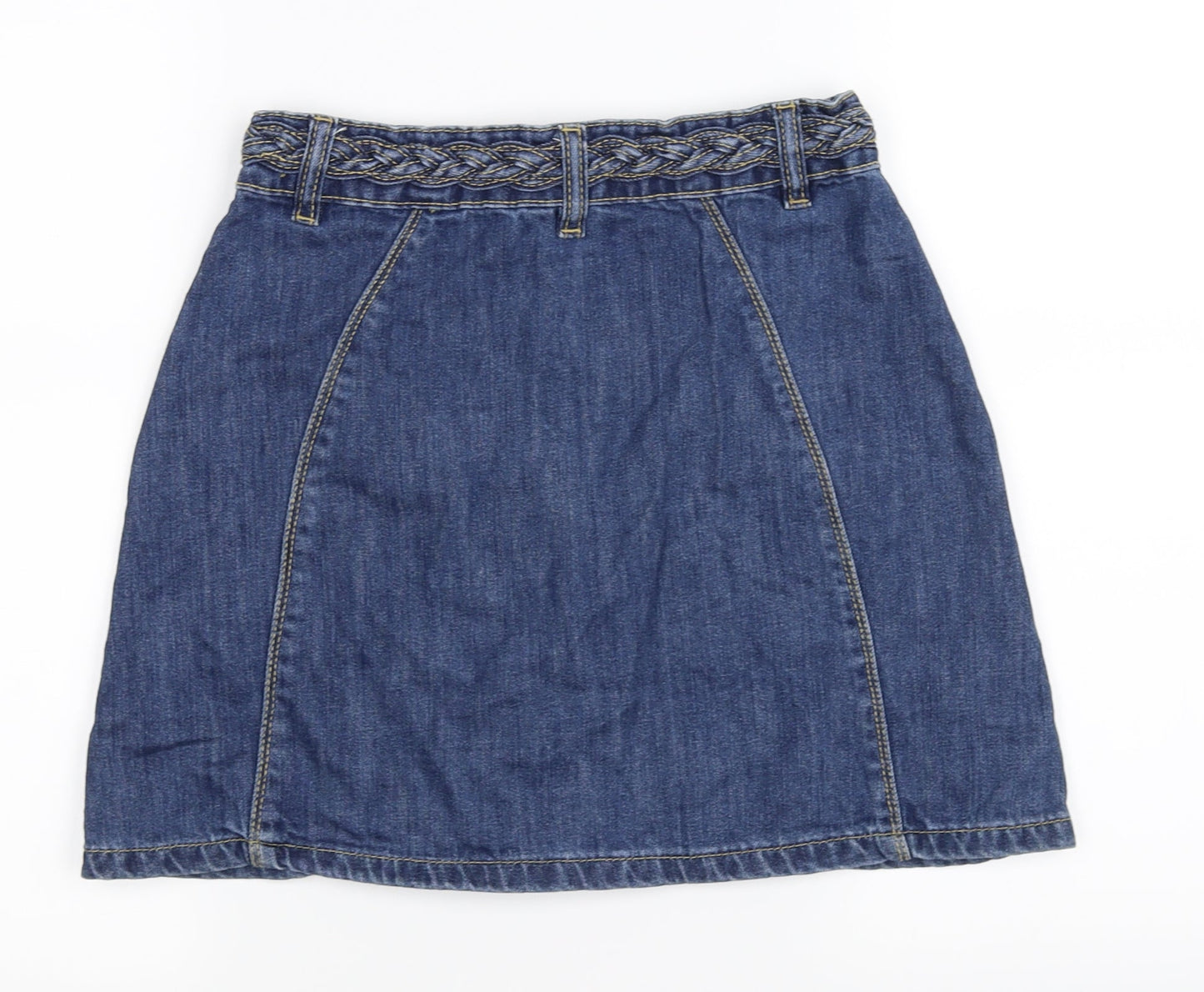 Candy Couture Girls Blue   A-Line Skirt Size 13 Years - braid detail