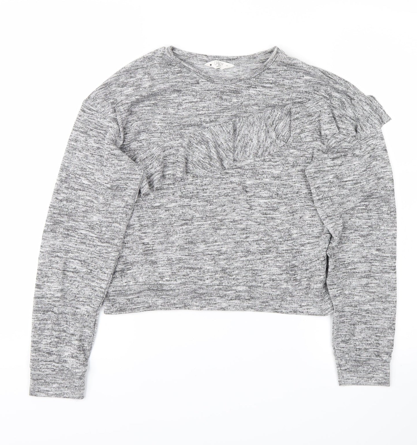 Candy Couture Girls Grey   Pullover Jumper Size 13 Years