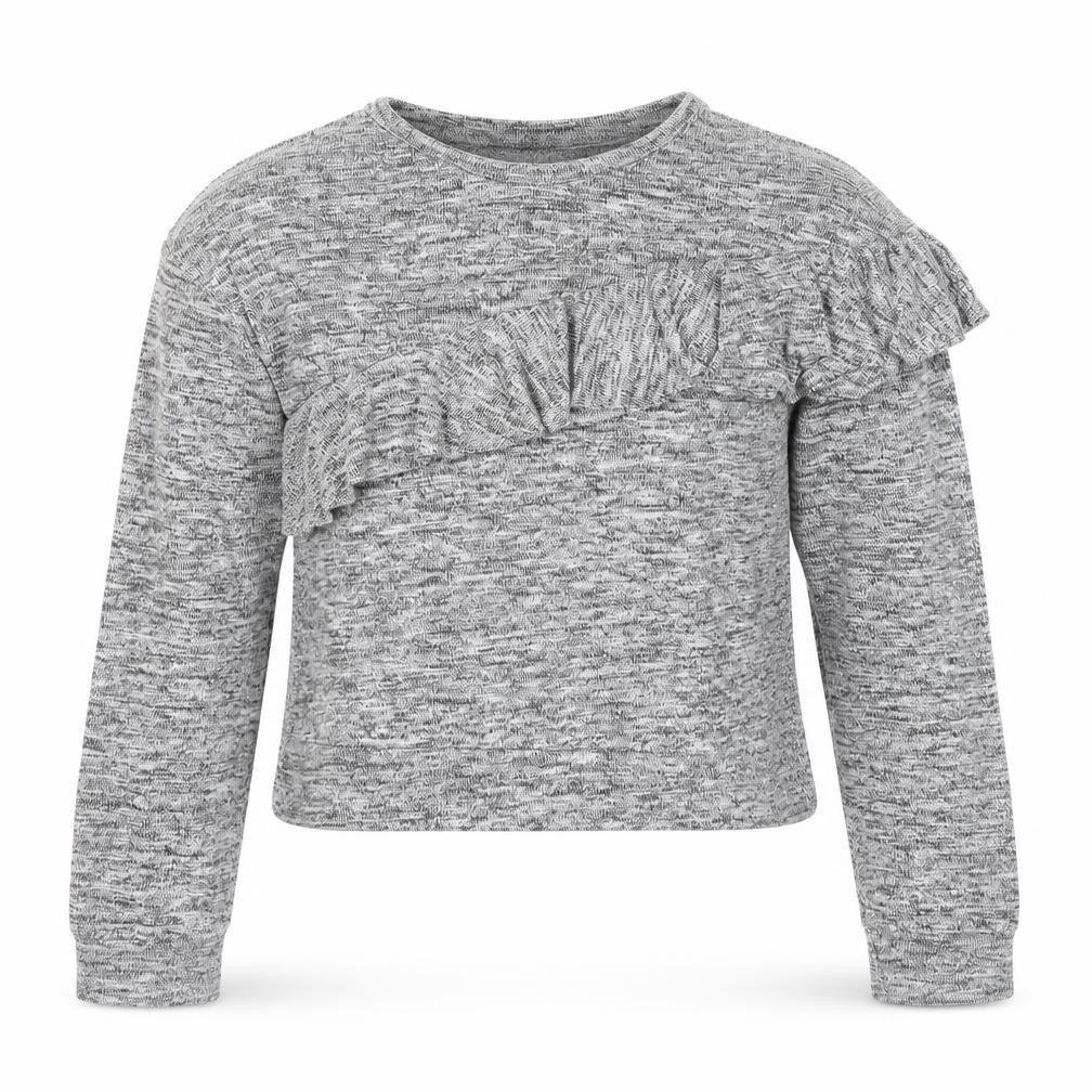 Front view of Candy Couture girls’ grey jumper, size 13, years