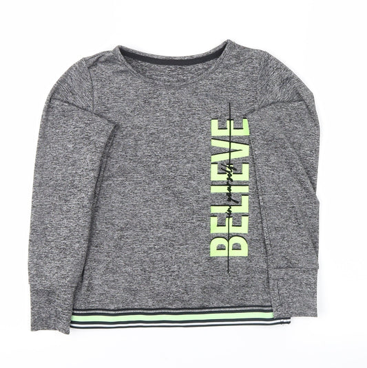 George Boys Grey Striped  Pullover Sweatshirt Size 8-9 Years  - believe