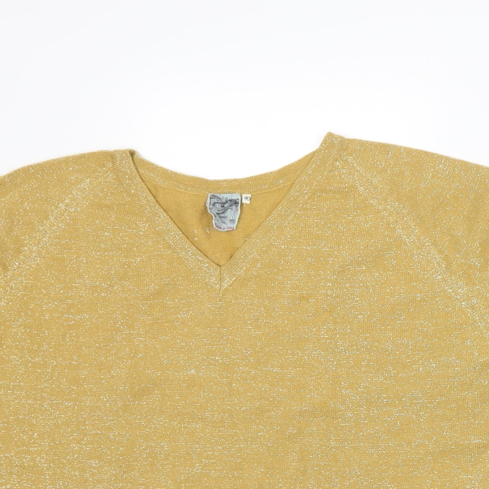 Preworn Womens Yellow  Knit Pullover Jumper Size 8