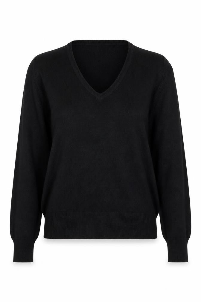 Front view of MK One women’s black knit jumper, size S