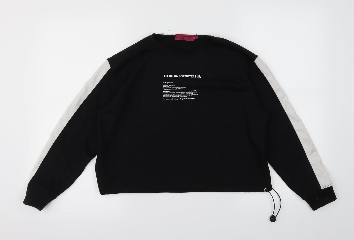 Boohoo Womens Black   Pullover Jumper Size 8