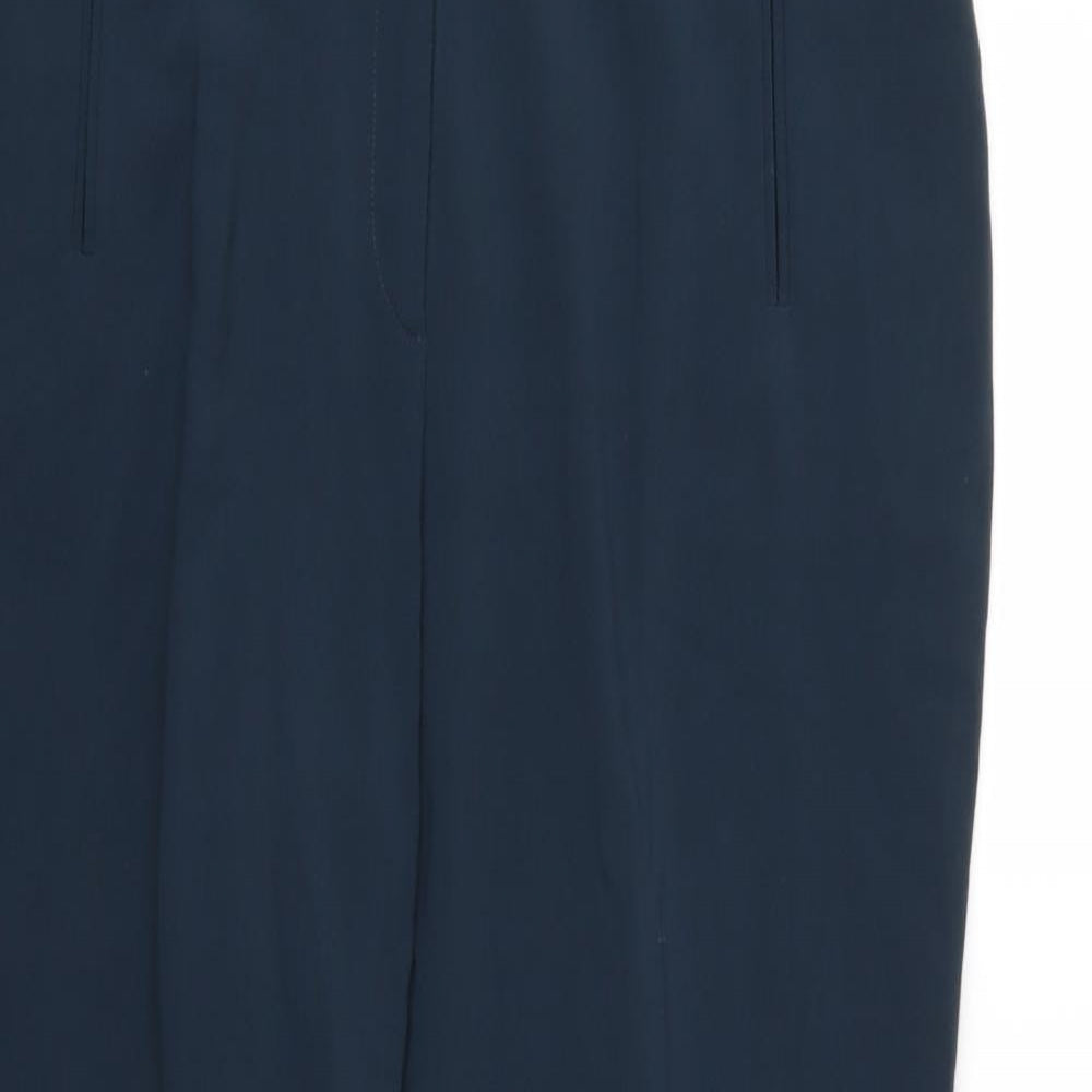 Preworn Womens Blue  Rayon Trousers  Size 38 in L28 in
