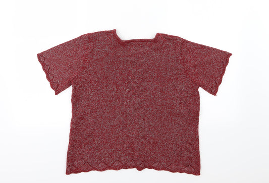 Bonmarché Womens Red  Knit Pullover Jumper Size S