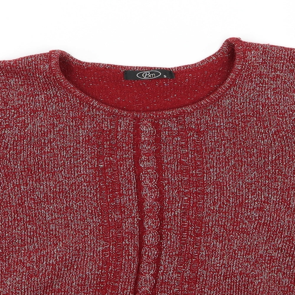 Bonmarché Womens Red  Knit Pullover Jumper Size S