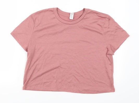 Bella + Canvs Womens Pink   Basic T-Shirt Size M