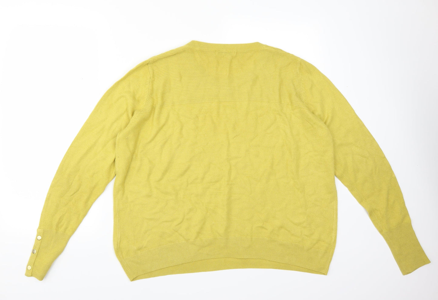 Marks and Spencer Womens Yellow   Pullover Jumper Size 18