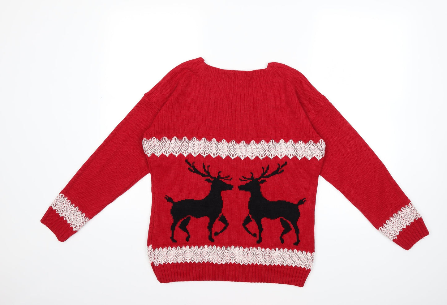 Preworn Womens Red  Knit Pullover Jumper Size S