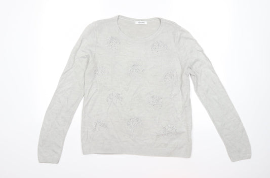 Marks and Spencer Womens Grey  Knit Pullover Jumper Size 12
