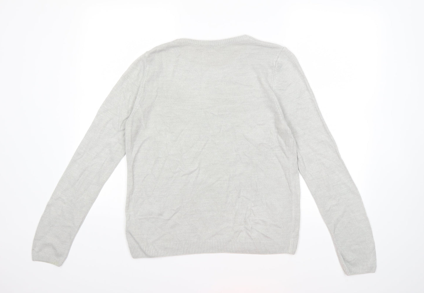 Marks and Spencer Womens Grey  Knit Pullover Jumper Size 12