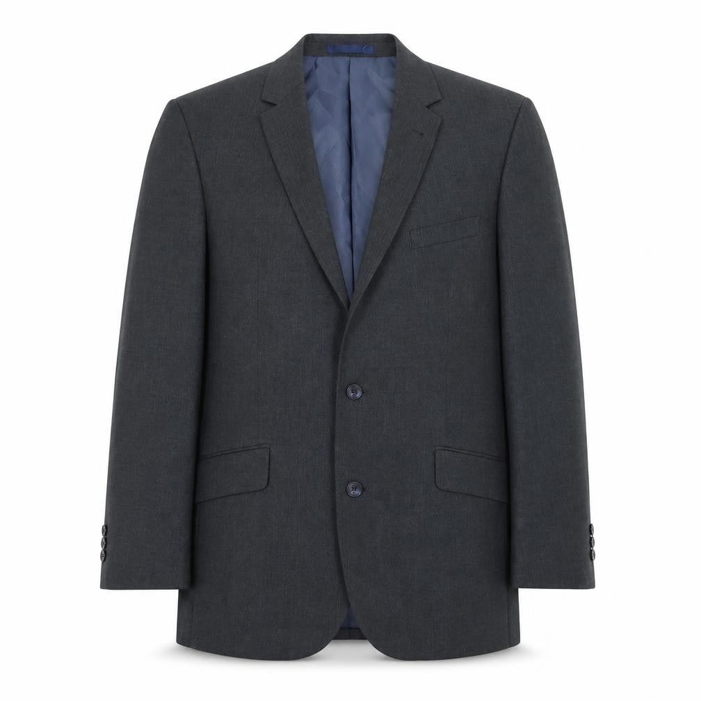 Front view of Taylor & Wright men’s blue jacket suit jacket, size L
