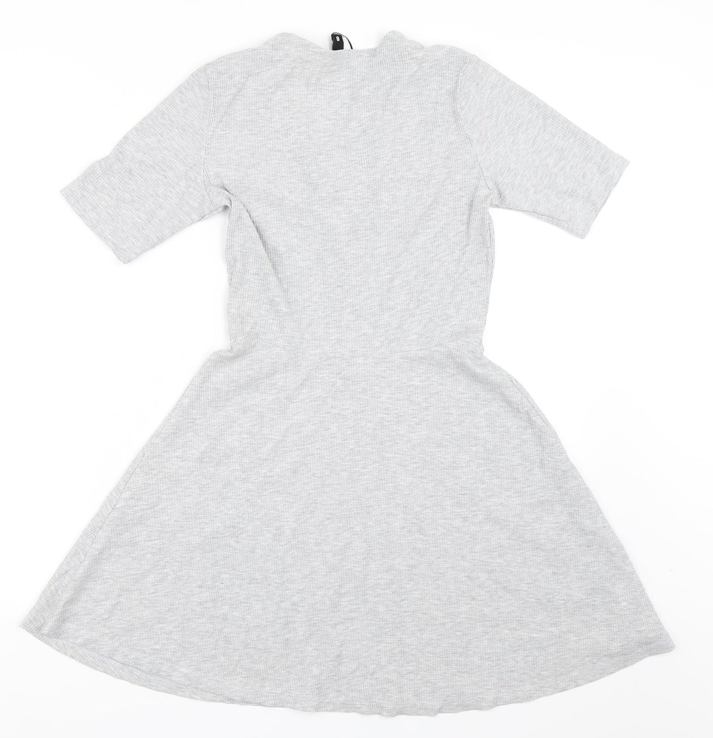 H&M Womens Grey   Skater Dress  Size 34