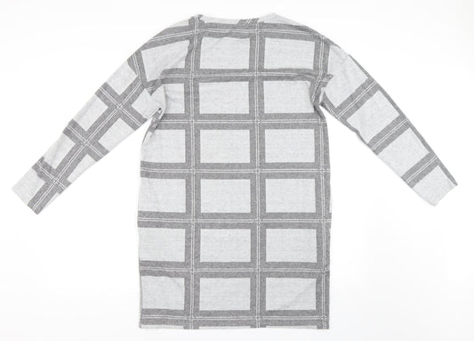 NEXT Womens Grey Check  Shift  Size 10