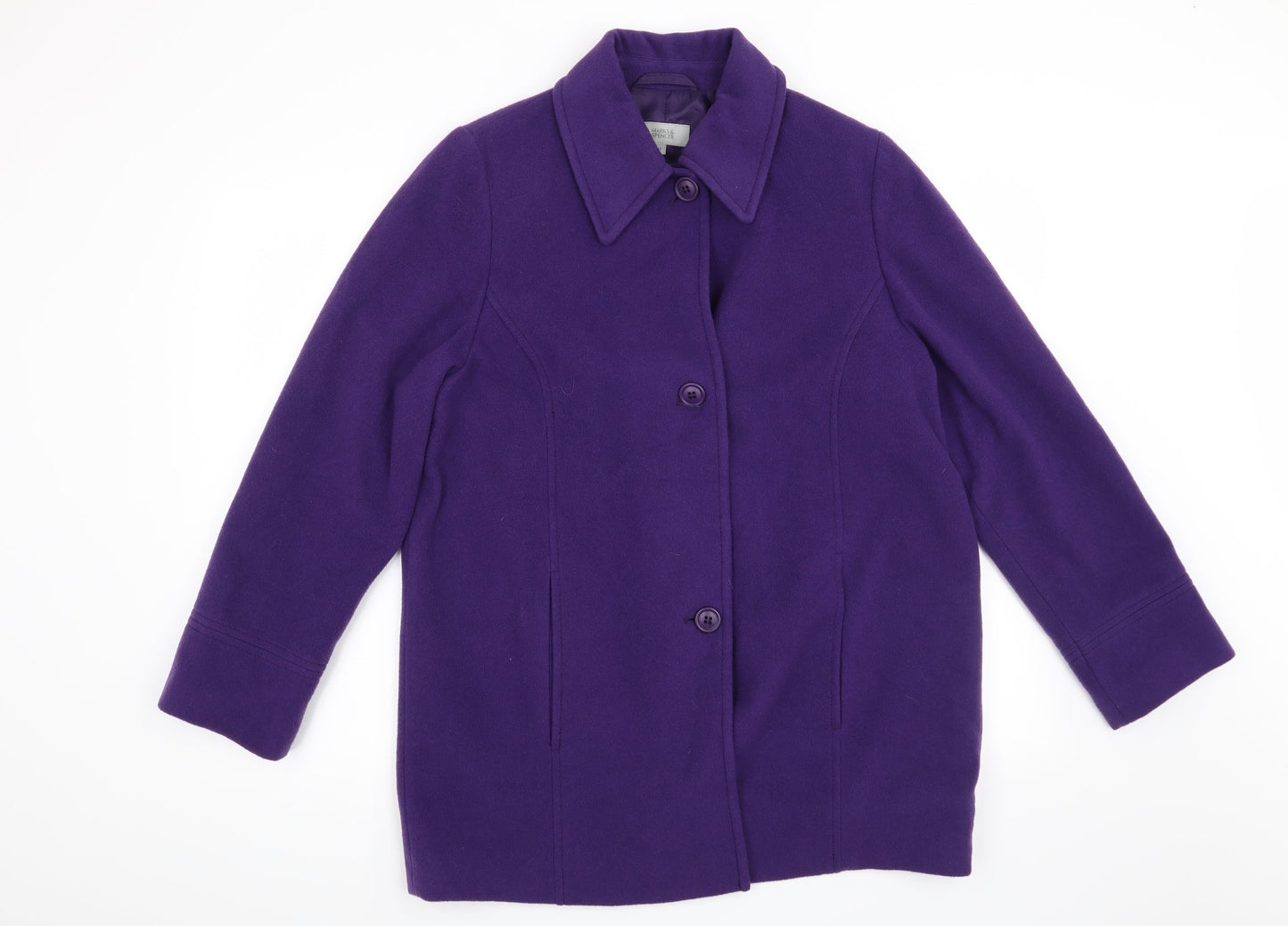 Marks and Spencer Womens Purple   Overcoat Cape Size 14