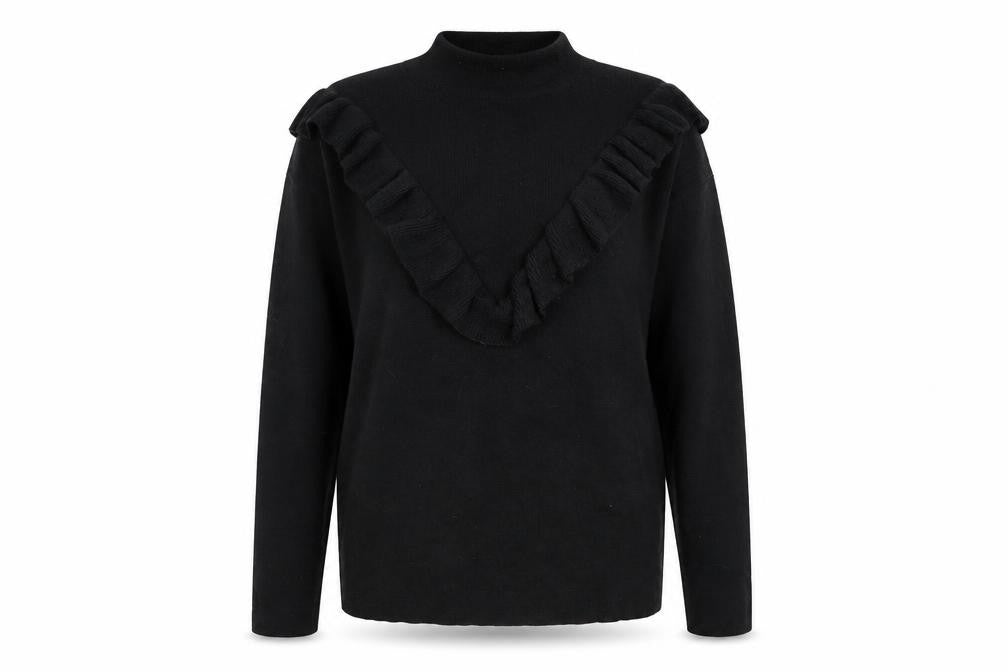 Front view of New Look women’s black jumper, size S